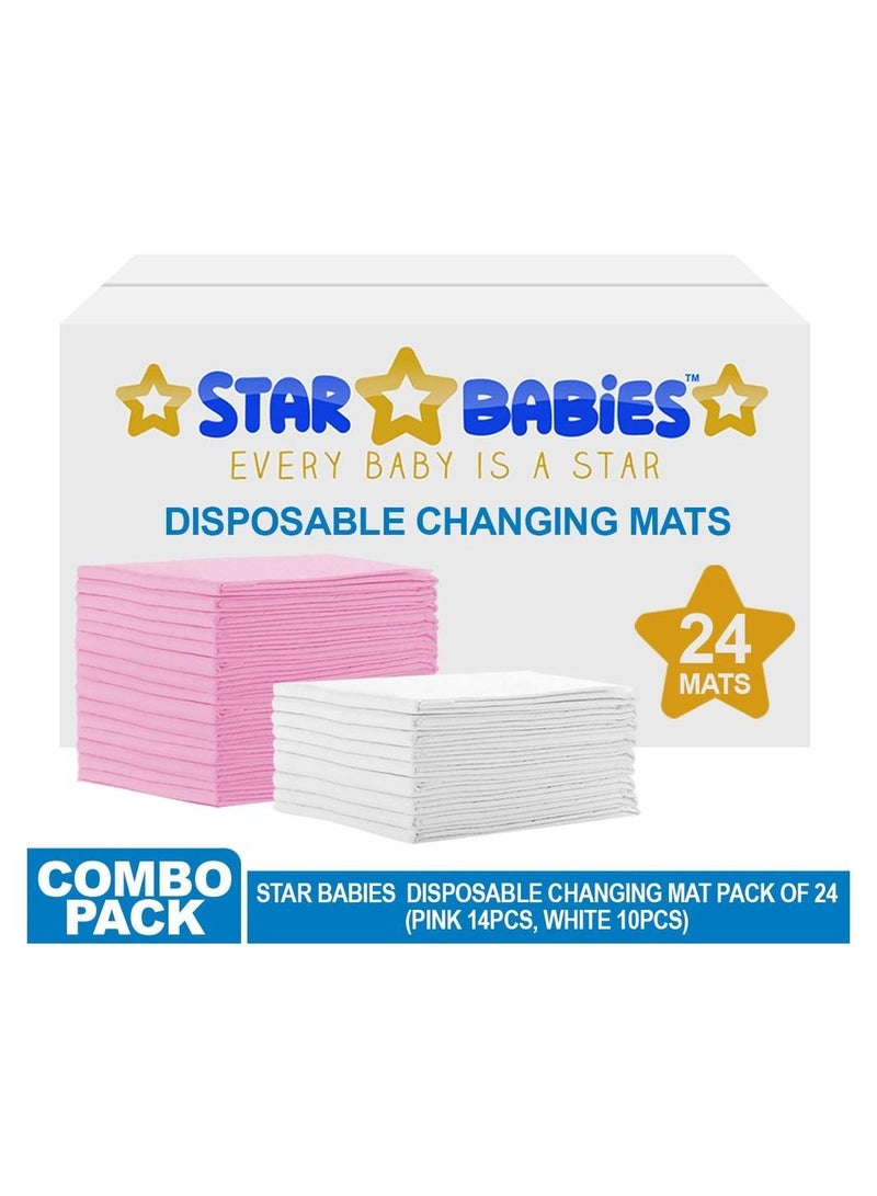 Star Babies - Disposable Changing mats (45x60cm) Large, Pack of 24 - Assorted - Image 2