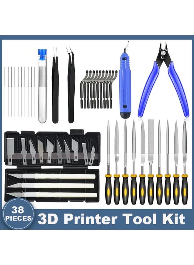 38pcs 3D Printer Tool Kit Heavy Duty Model Building Cleaning Set Compatible FDM - Image 1