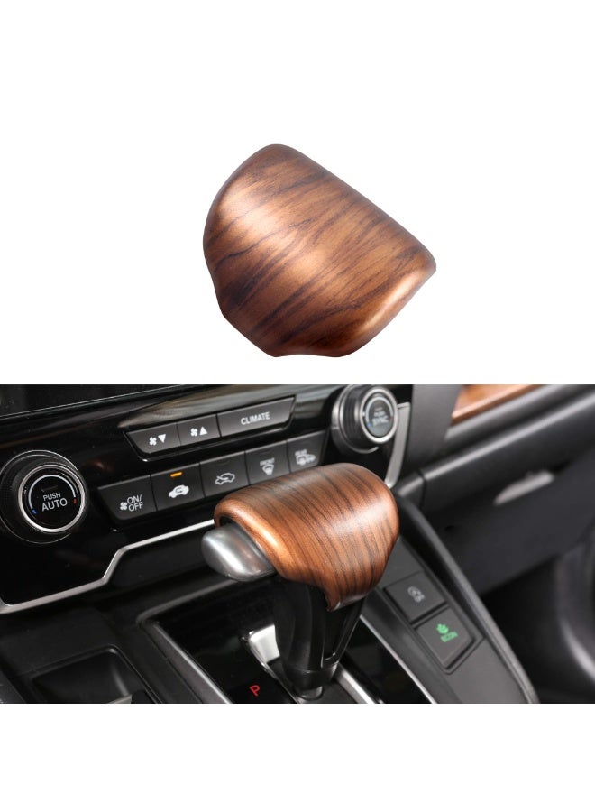 for Honda CRV CR-V 2017 2018 2019 2020 2021 2022 Gear Shift Knob Cover Peach Wood Grain Interior Decoration (Gear Shift Knob Cover) - Image 3