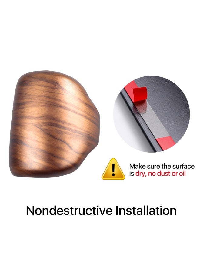 for Honda CRV CR-V 2017 2018 2019 2020 2021 2022 Gear Shift Knob Cover Peach Wood Grain Interior Decoration (Gear Shift Knob Cover) - Image 4