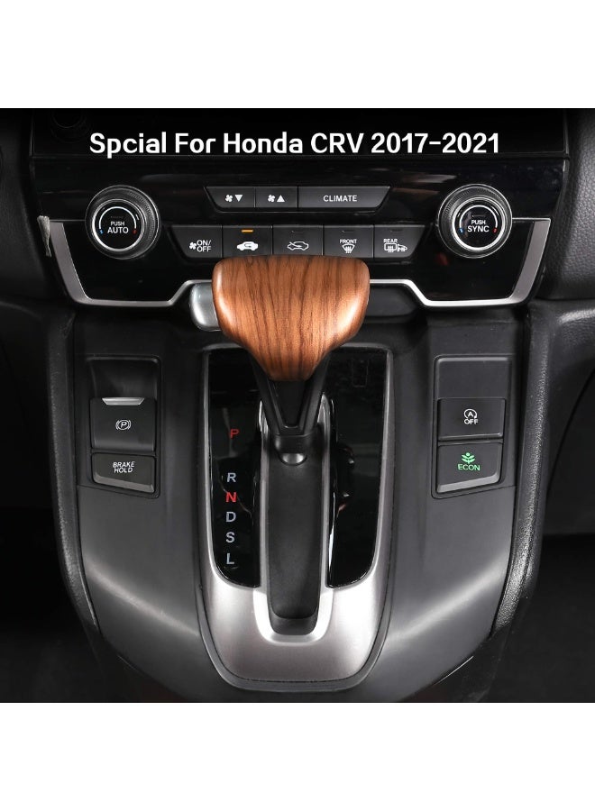 for Honda CRV CR-V 2017 2018 2019 2020 2021 2022 Gear Shift Knob Cover Peach Wood Grain Interior Decoration (Gear Shift Knob Cover) - Image 1