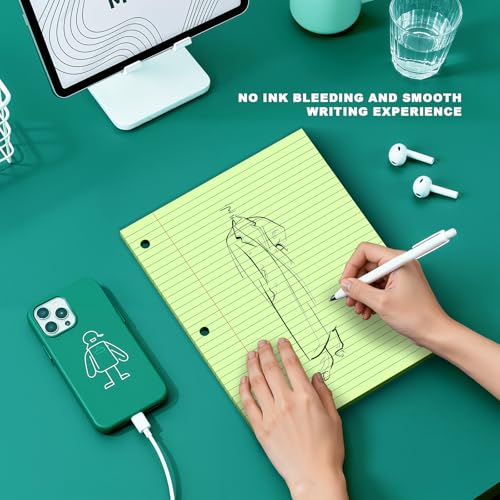Ciphyfee Note Pads 8 X 10.5 Loose Leaf Paper, 120Sheets, 3 Hole Punched Lined Paper, College Ruled 8 X 10.5 Notebooks, 10-1/2" X 8 Binder Writing Pads, Filler Paper For Engineering, Office, School Supplies - Image 5
