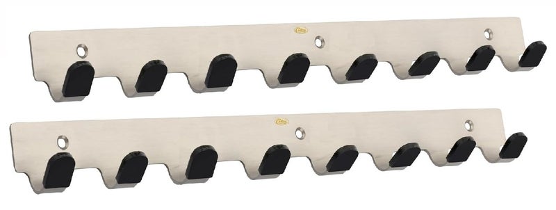 Chitra 8 Pin Curve Stainless Steel Wall Hooks for Hanging Cloth and Towel Hangers for Wall Hook,Door Hangers,Hook Rail (Pack of 2,Satin Silver Matt Finish) - Image 2