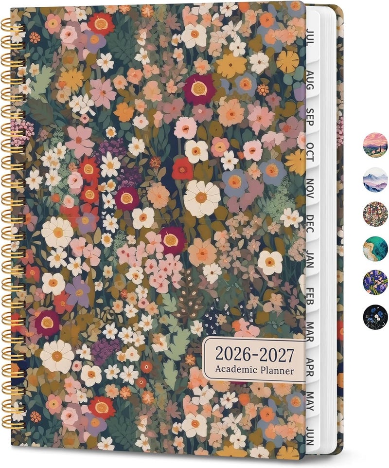 ZOTIA 2026 Planner - Aesthetic Weekly and Monthly Planner, Jan 2026 - Dec 2026, Spiral Bound Calendar Planner, Perfect for Office Home School Supplies - A5 (6.3" x 8.5"), Garden - Image 1