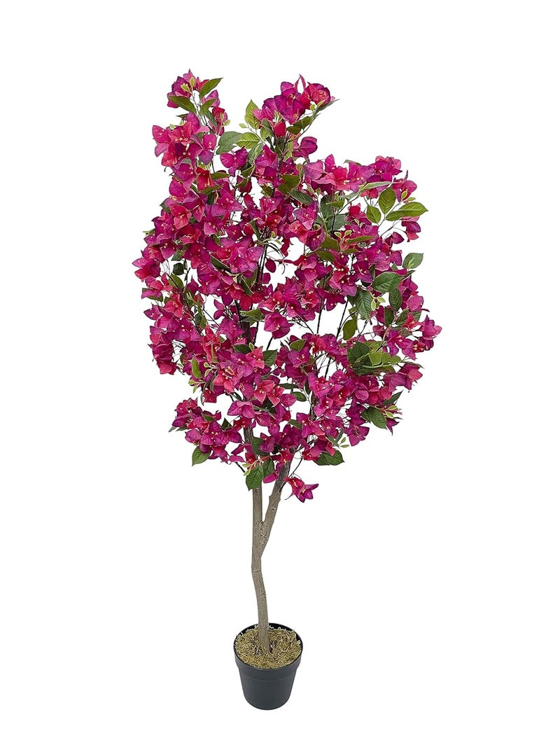 Garden Art Garden Art Artificial Bougainvillea Plant GAJW3490 Interior DecorHome DecorOffice Decor 5 Ft Tall Natural Looking Real Touch Plant with Pot 