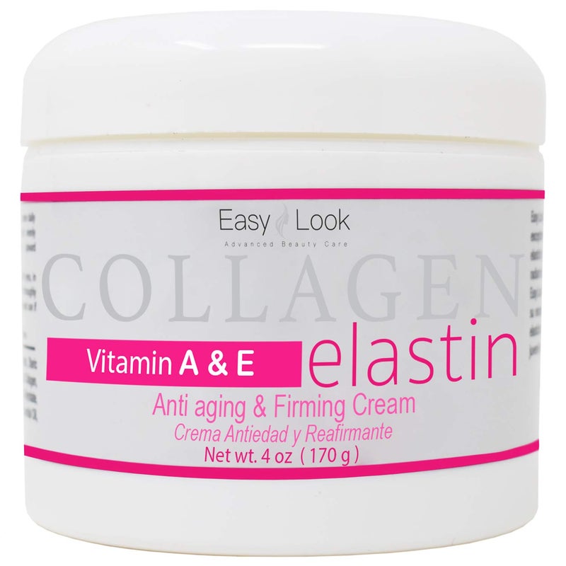 EASY LOOK Collagen Elastin Cream Vitamins A & E Anti Aging and Firming Cream 4oz - Image 5