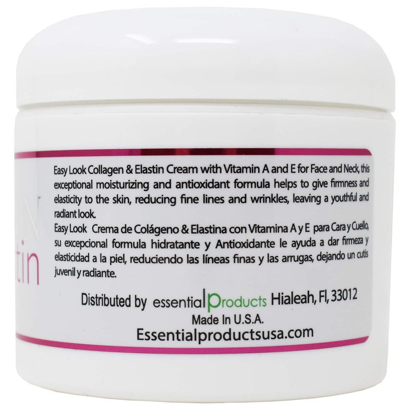 EASY LOOK Collagen Elastin Cream Vitamins A & E Anti Aging and Firming Cream 4oz - Image 3