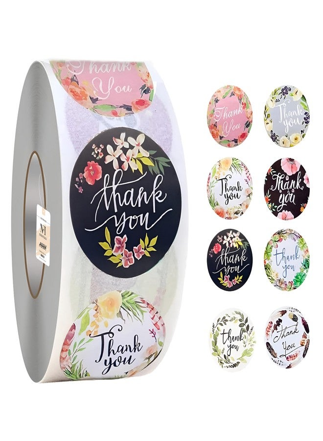 NFI essentials 500 Pcs 8 Design 1 Inch Thankyou Sticker Party Labels Round Multi Designs Cute Small Stickers Tag Seal Craft Gift Packaging Paper Label Package Business - Image 1