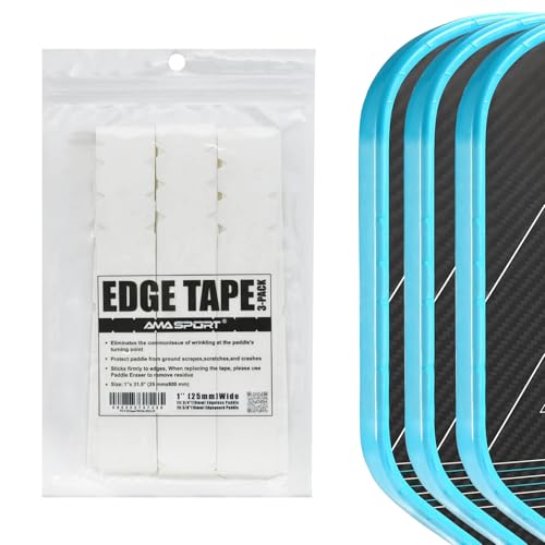 PICKLETECH Clear Pickleball Edge Guard Tape – No Wrinkling, Protects Edge & Covers Lead Tape – 28mm/30mm – Fits All Brands & Standard Paddles - Image 1