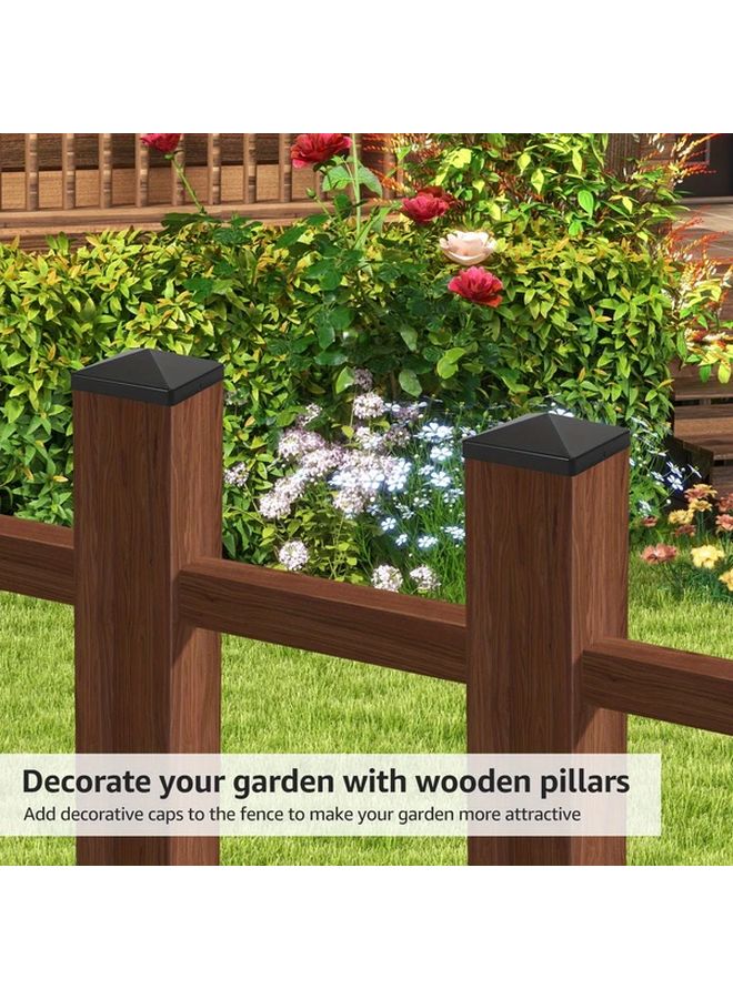 Black Plastic Caps For 4 Inch Square Fence Posts Set Of 10 Protective Post Covers - Image 5