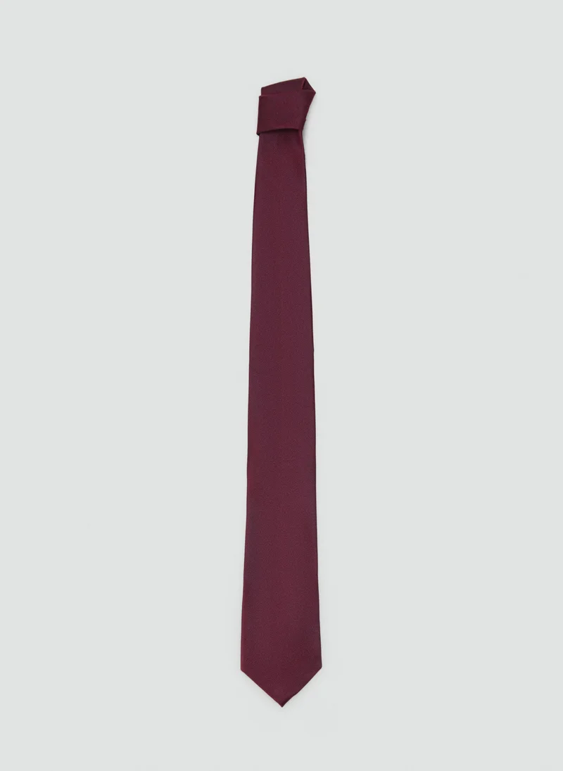 Mango Man Plain silk tie