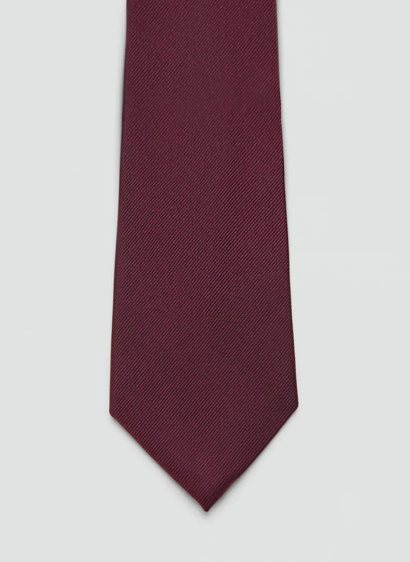 Mango Man Plain silk tie