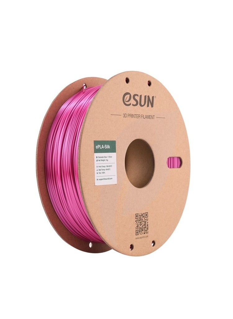 eSUN eSUN eSilk PLA 3D Printer Filament, Dimensional Accuracy +/- 0.05 mm, 1 kg Spool, 1.75 mm, Violet  - Image 1