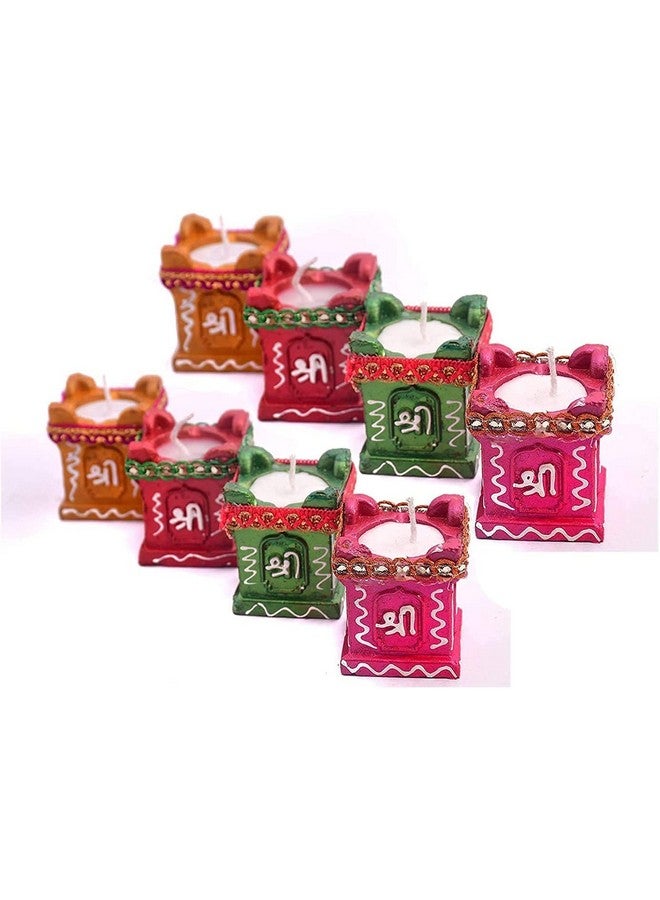 CraftVatika Diya for Home Diwali Decoration Items Puja,8 Sets Handmade Earthen Clay Terracotta Decorative Diya,Candles Pooja Purpose Outdoor Indoor Garden Decor (Pack of 8) - Image 2