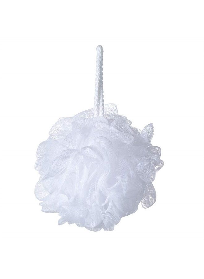 iboodi Bath Sponge Loofah Shower Pouf White Mesh Shower Puff Pack of 6 (60g/pcs)