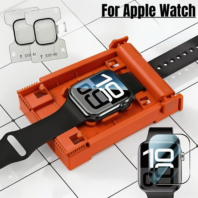 2 Pieces Screen Protector Set Soft Flexible Film Compatible With Apple Watch 4 5 6 SE 40mm 9H Hardness Bendable Plastic One Button Installation Easy To Install High Definition Transparent - Image 1