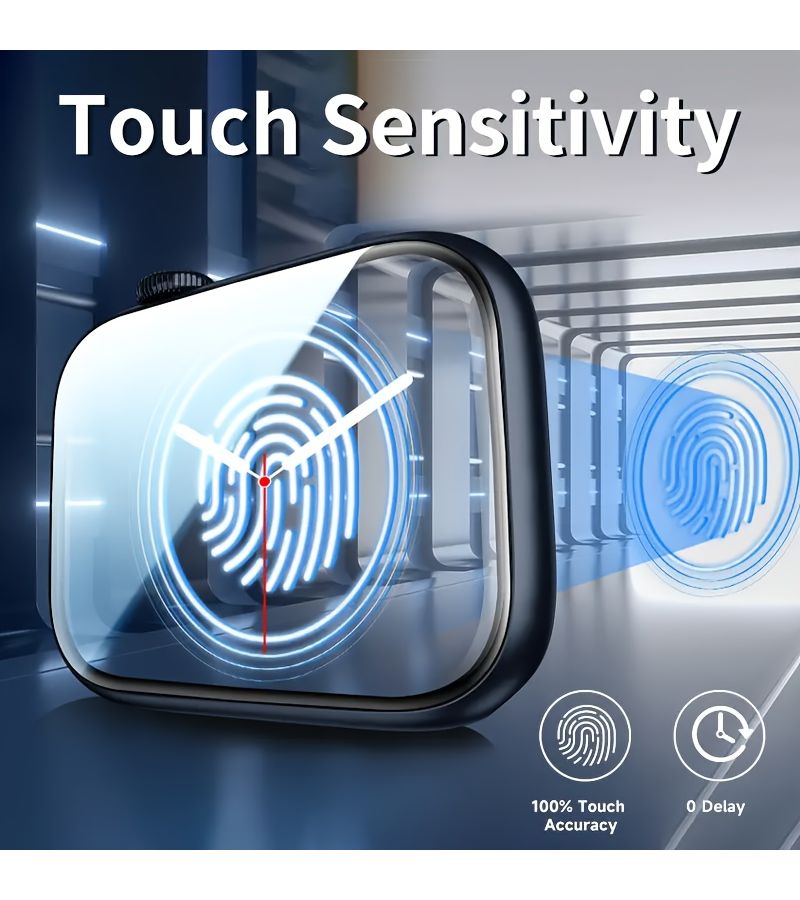2 Pieces Screen Protector Set Soft Flexible Film Compatible With Apple Watch 4 5 6 SE 40mm 9H Hardness Bendable Plastic One Button Installation Easy To Install High Definition Transparent - Image 5