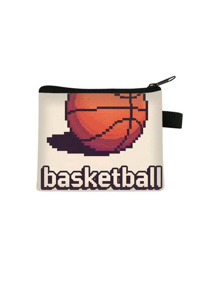 New Sports Basketball Coin Purse Student Series Large Capacity Storage Key Card Holder Children's Short Mini Bag