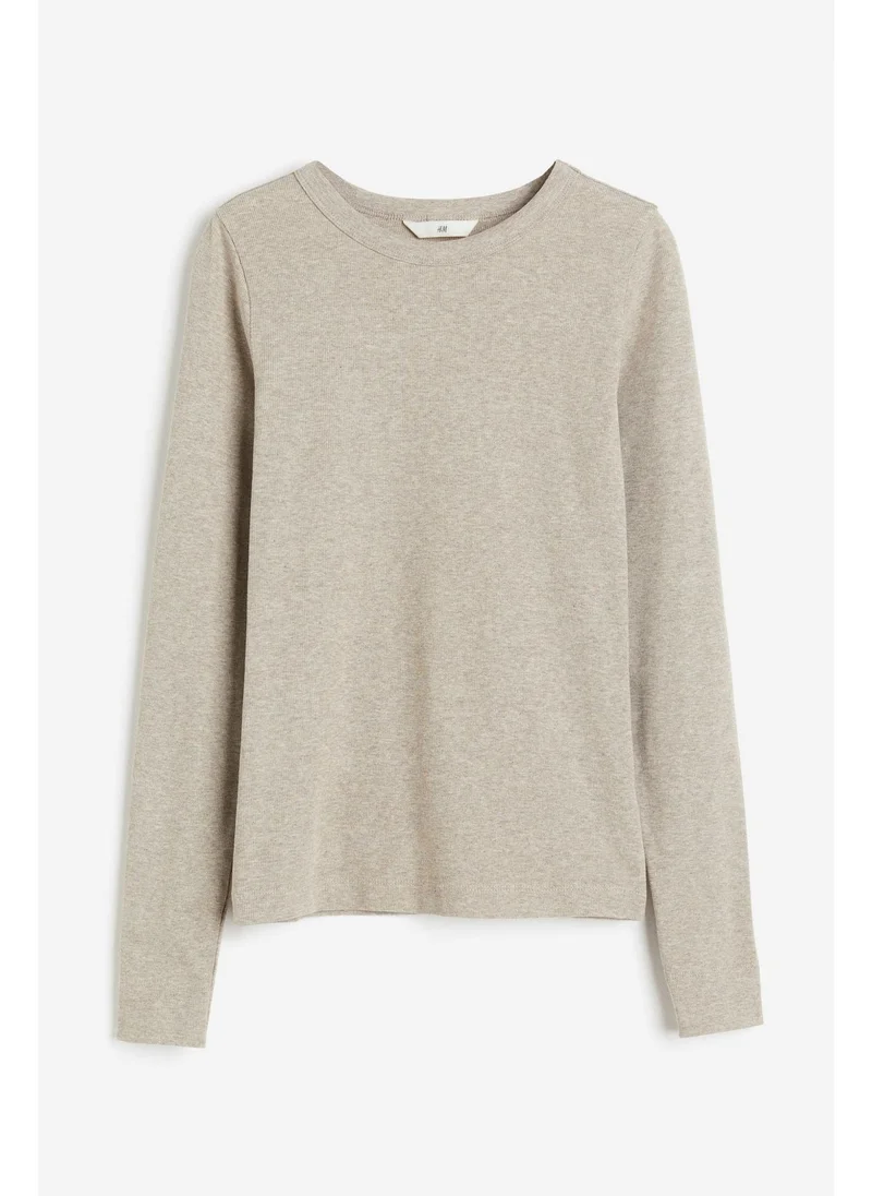 H&M Ribbed modal-blend top