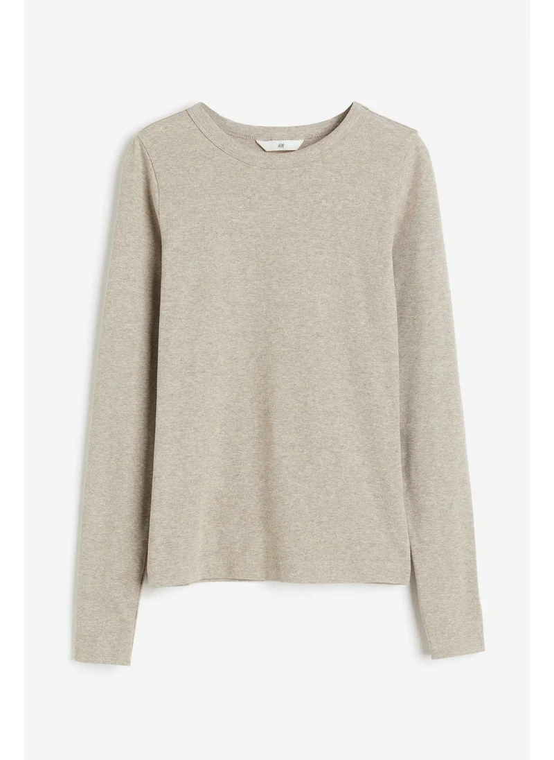 H&M Ribbed modal-blend top