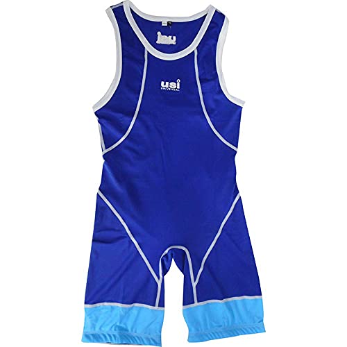 USI UNIVERSAL Wrestling Singlet COMFERTO (419WM) (XL, Blue) - Image 1