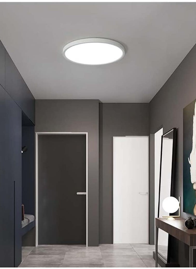 MAAS LED lamp with a circular design and very thin, mounted on the wall, recessed LED ceiling lamp, 2400 lumens, 30 watts, white  - Image 4