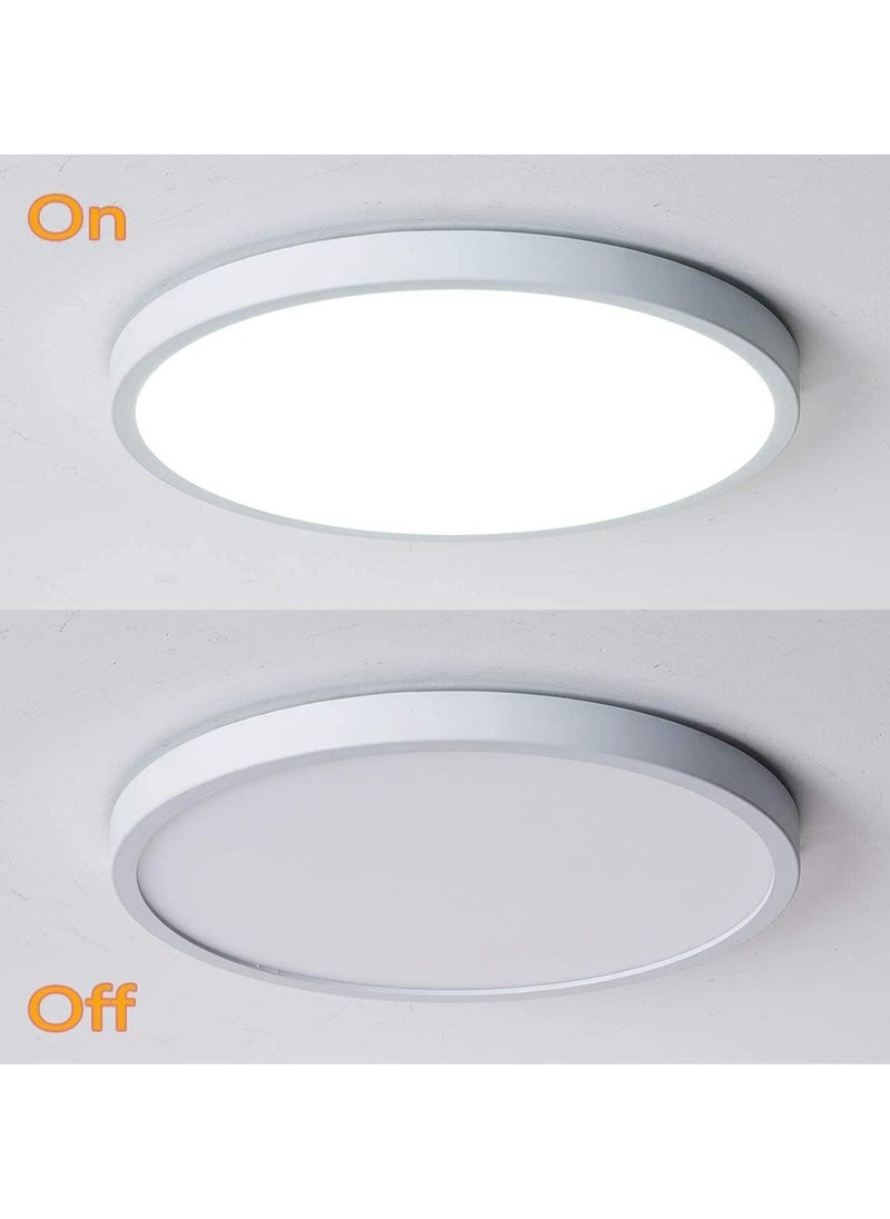 MAAS LED lamp with a circular design and very thin, mounted on the wall, recessed LED ceiling lamp, 2400 lumens, 30 watts, white  - Image 5