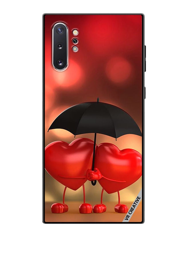 VR CREATIVE Protective Case Cover For Samsung Galaxy Note10 Plus 5G Hearts Under Umbrella Design Multicolour - Image 1