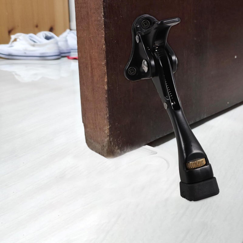 مثبت باب قابل للتعديل من سبيكة الزنك مع دواسة مانعة للانزلاق للاستخدام الداخلي والخارجي وظيفة الفرامل - Image 4