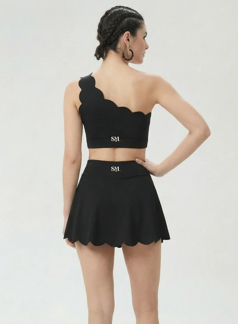 SVL  Padel & Tennis Skirt with Built-in Shorts and Pocket - Black - SVL for Women | Best Price UAE