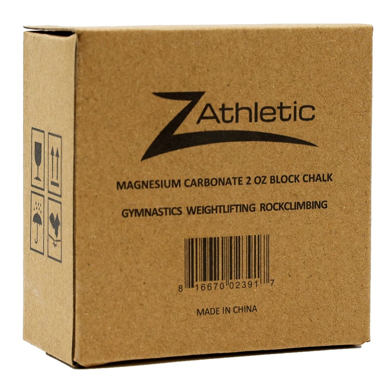 Z-Athletic Z Athletic Gym Chalk Block for Rock Climbing, Weightlifting, Gymnastics, and Crossfit, 100% Pure Magnesium Carbonate with No Fragrance, Pigments, or Fillers, 2oz - Image 1