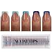 BTArtboxnails XCOATTIPS French Tip Press On Nails - Blue Press On Nails Short, Square Fake Nail Tips, 160Pcs Soak Off Soft Gel Acrylic Brown Nail Extension in 16 Sizes - Image 2