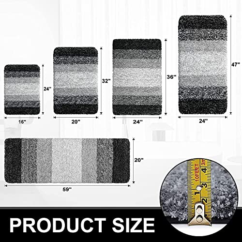 T Decore Microfiber Door Mats For Home Entrance Living Room | Anti Skid Doormats For Bathroom Entrance And Bedrooms | Main Door Mats For Entrance (Black, 16 X 24 Inch), Large Rectangle - Image 5