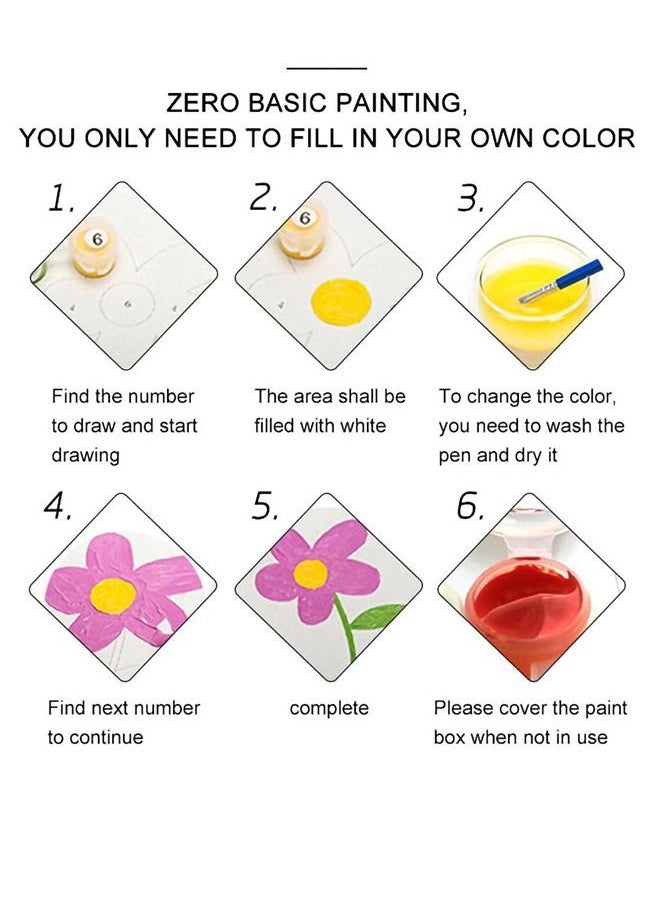 MissTiara - Diy Painting By Numbers Kit Canvas Oil Painting Hand Painted With Wooden Inner Frame 40×50CM - Image 1