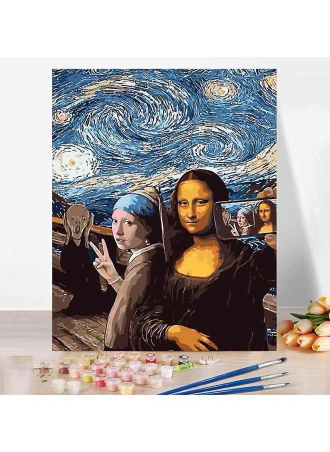 MissTiara - Diy Painting By Numbers Kit Canvas Oil Painting Hand Painted With Wooden Inner Frame 40×50CM - Image 1