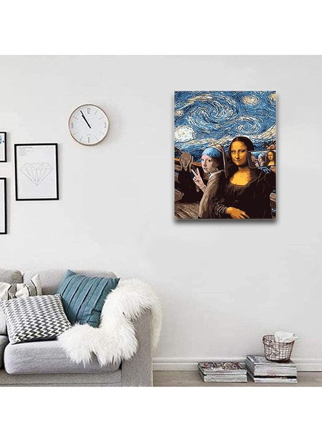 MissTiara - Diy Painting By Numbers Kit Canvas Oil Painting Hand Painted With Wooden Inner Frame 40×50CM - Image 1