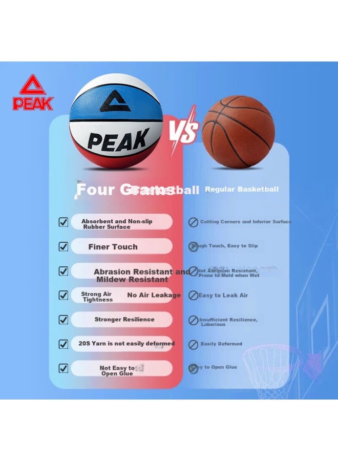 PEAK Basketball Kids Size 3 Durable Rubber Blue Ball For Toddlers, Primary School Students, And Teenagers For Indoor And Outdoor Use - Image 3