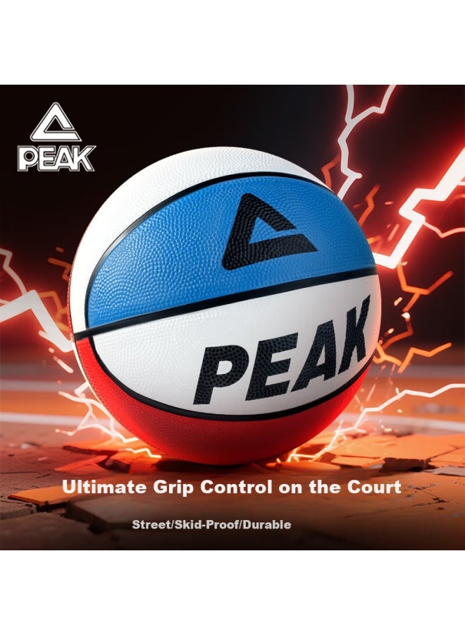 PEAK Basketball Kids Size 3 Durable Rubber Blue Ball For Toddlers, Primary School Students, And Teenagers For Indoor And Outdoor Use - Image 2