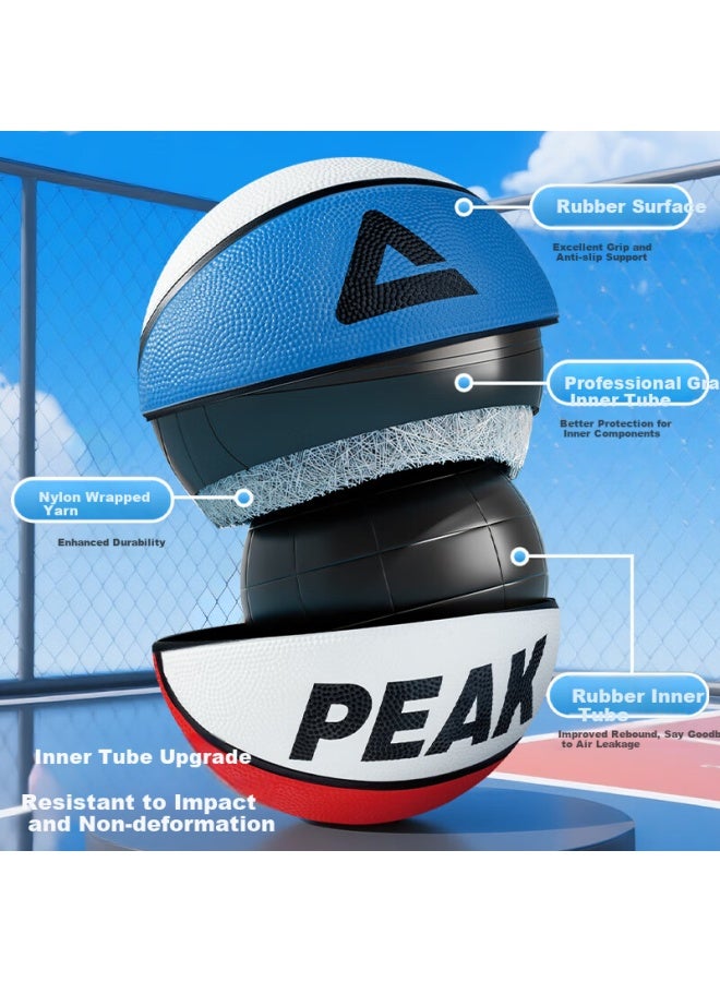 PEAK Basketball Kids Size 3 Durable Rubber Blue Ball For Toddlers, Primary School Students, And Teenagers For Indoor And Outdoor Use - Image 4