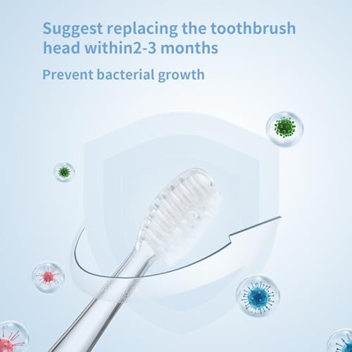 KOPBTBOY Baby Toothbrush Heads Compatible with Seago SG-513/SG-977/EK6, Compatible with Dada-Tech-BB1/977/K6, Compatible with Brush-Baby WildOnes/KIDZSONIC(8-18 Month) - Image 4