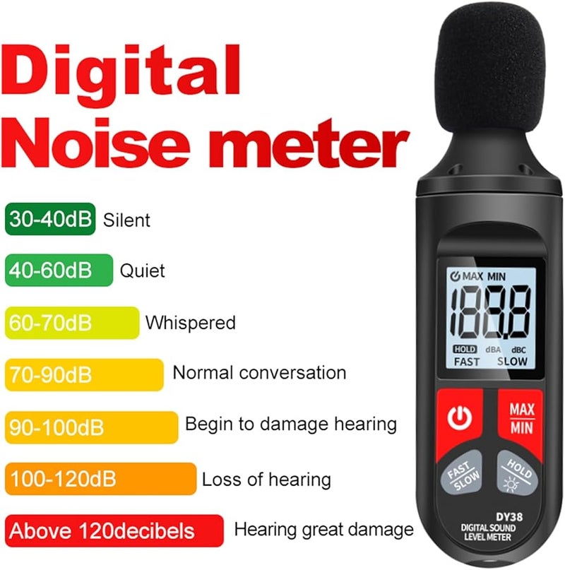 Digital Sound Level Meter Noise Decibel Tester Environmental Monitoring Easy to Use - Image 4