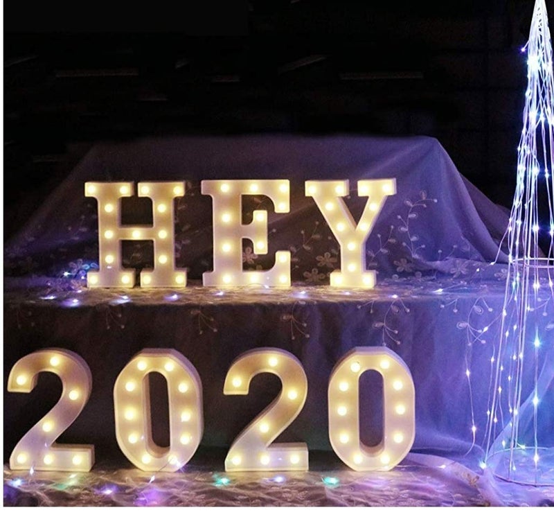 MIRADH LED Marquee Letter Lights Sign Light Up Alphabet Letters for Wedding Birthday Party Christmas Home Bar Decoration Warm White Number3 - Image 3