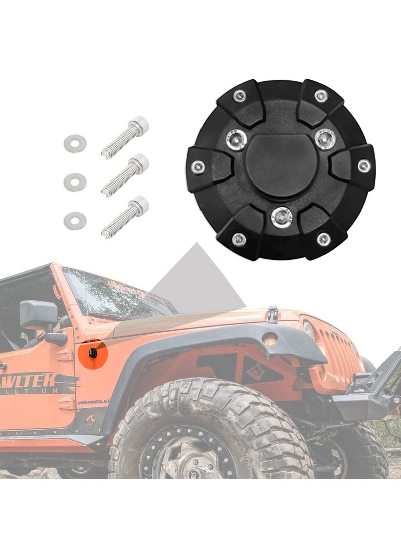Loquat Antenna Base Cover for Jeep 2007-2022 Wrangler JK JKU JL JLU Gladiator JT, Steel ABS Antenna Mount Car Aerial Bottom Cover Trim - Image 1