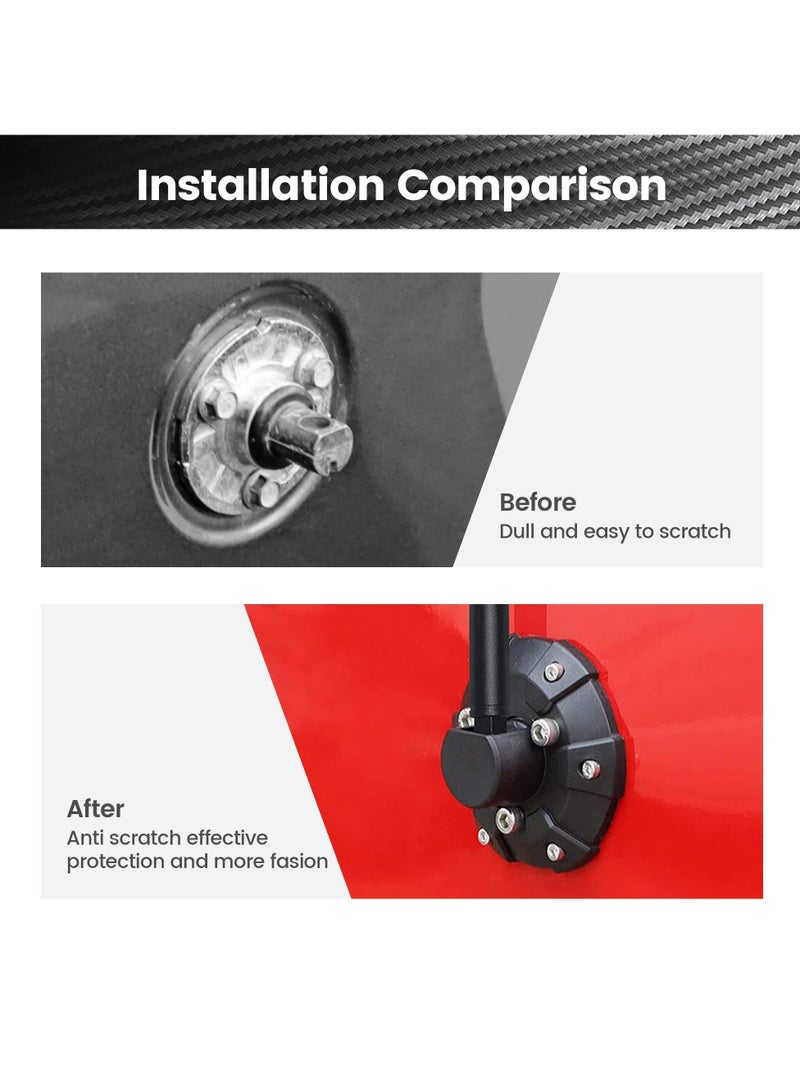 Loquat Antenna Base Cover for Jeep 2007-2022 Wrangler JK JKU JL JLU Gladiator JT, Steel ABS Antenna Mount Car Aerial Bottom Cover Trim - Image 5