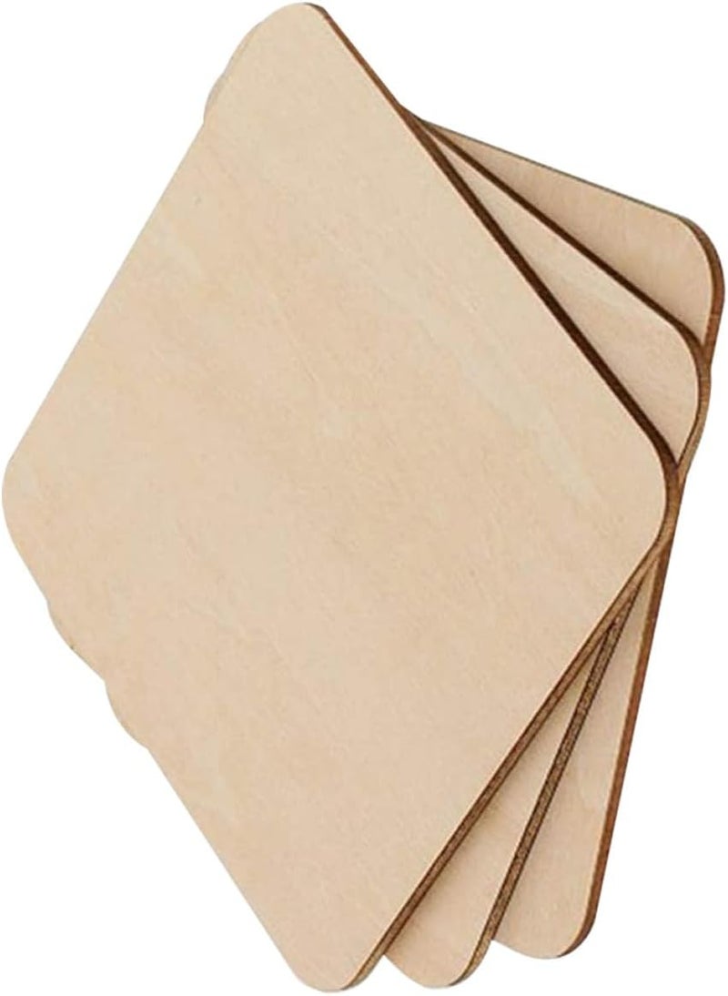 ABOOFAN 10pcs 15cm Unfinished Wooden Squares DIY Woodcraft Boards for Painting, Engraving, and Home Decoration Supplies - Image 1