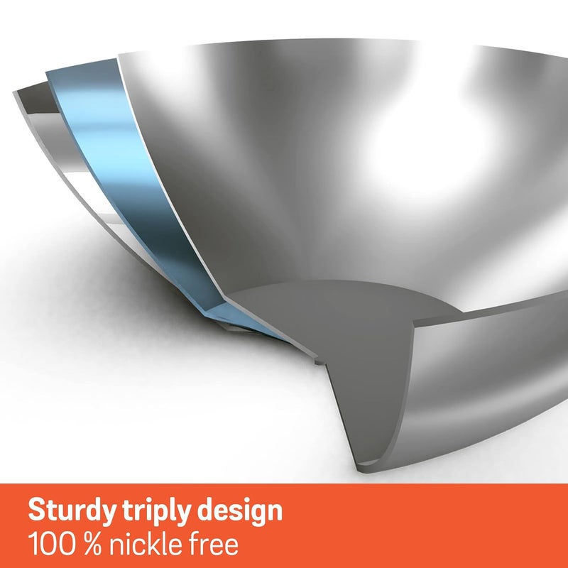 Meyer Trivantage Stainless Steel Triply 2 Piece Cookware Set - Tasla + Glass Lid, 20cm - Image 4