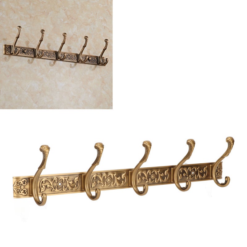 Rail Wall Hook: Space Aluminum, Save Space, Smooth Protective - Beautiful Functional Coat Hat Hanging for Home Entrance, Laundry Room, Wardrobe - Image 1
