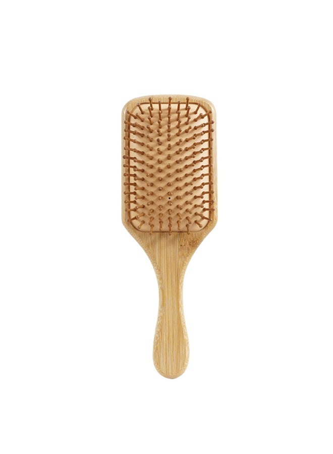 Large Square Moso Bamboo Cushion Massage Hair Brush，24.5cm*8.5cm - Image 1