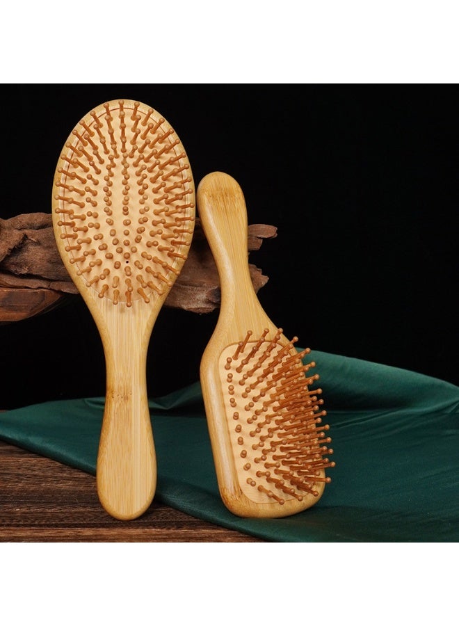 Large Square Moso Bamboo Cushion Massage Hair Brush，24.5cm*8.5cm - Image 2