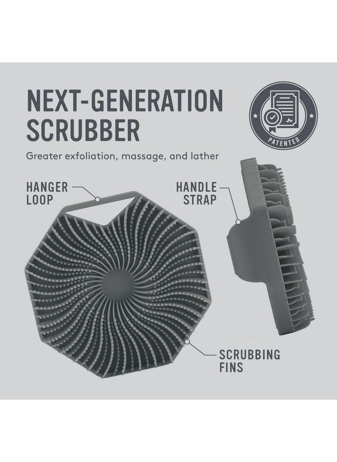 Sud Scrub ® Antimicrobial Silicone Body Scrubber, Exfoliating Body Scrubber For Sensitive Skin, Eco Friendly Shower Scrubber For Body, Silicone Body Brush For Showering, Charcoal  - Image 5